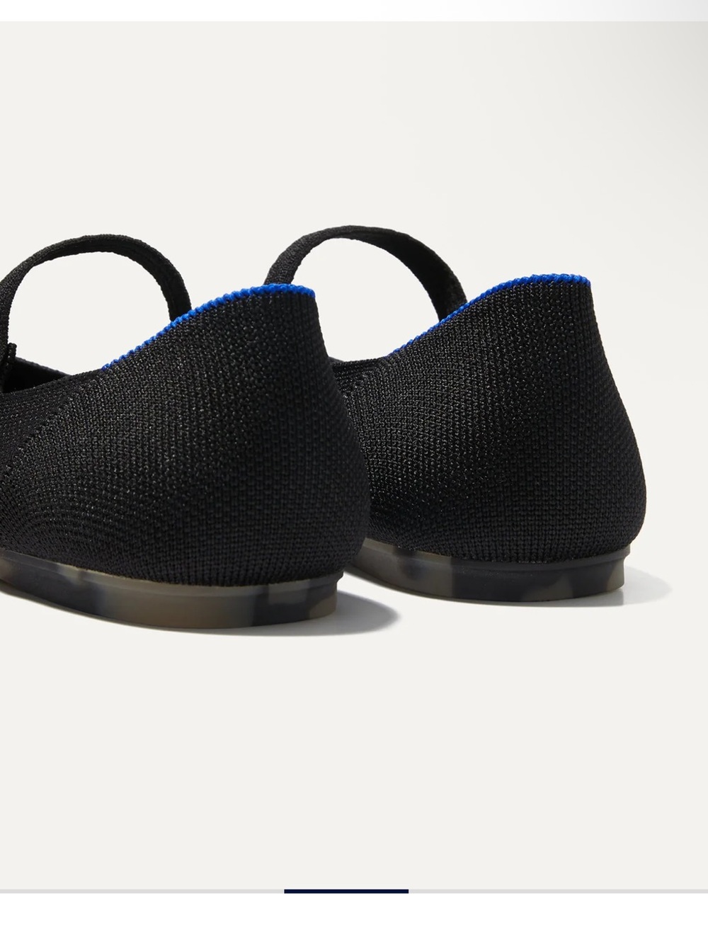ROTHY’S THE SQUARE MARY JANE, BLACK KNIT FLATS, MACHINE WASHABLE! - Picture 5 of 14